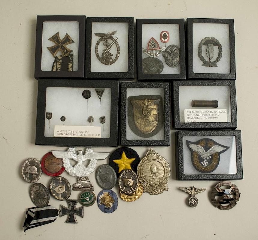 Appraisal: German WWI and WWII Medals and Badges German World War