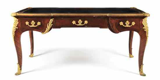 Appraisal: A Louis XV Style Ormolu Mounted Bureau Plat having a