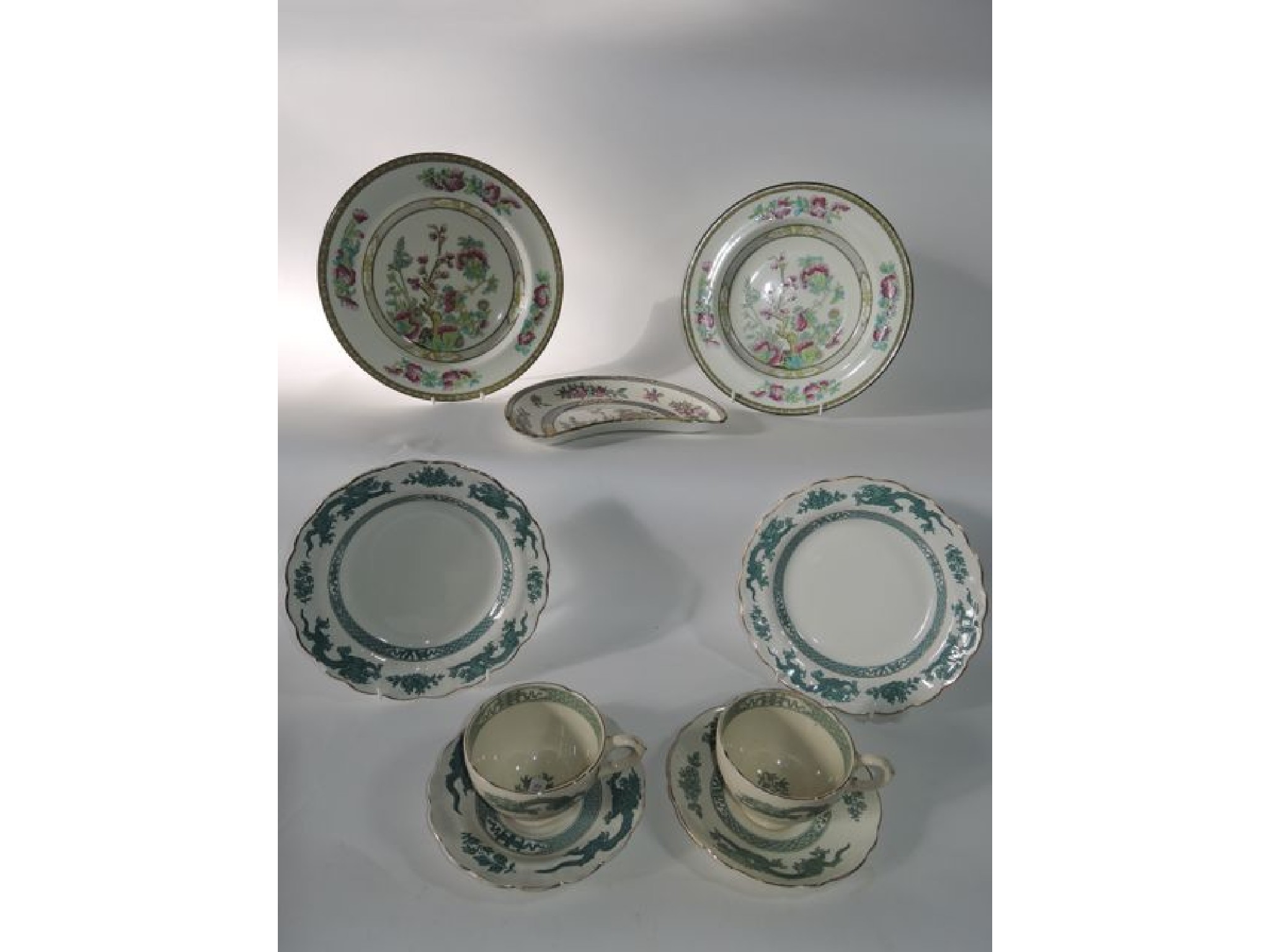 Appraisal: A collection of Royal Cauldon Green Dragon pattern wares including