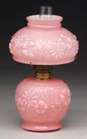 Appraisal: SCARCE COSMOS PINK CASED GLASS MINI LAMP S - Pink