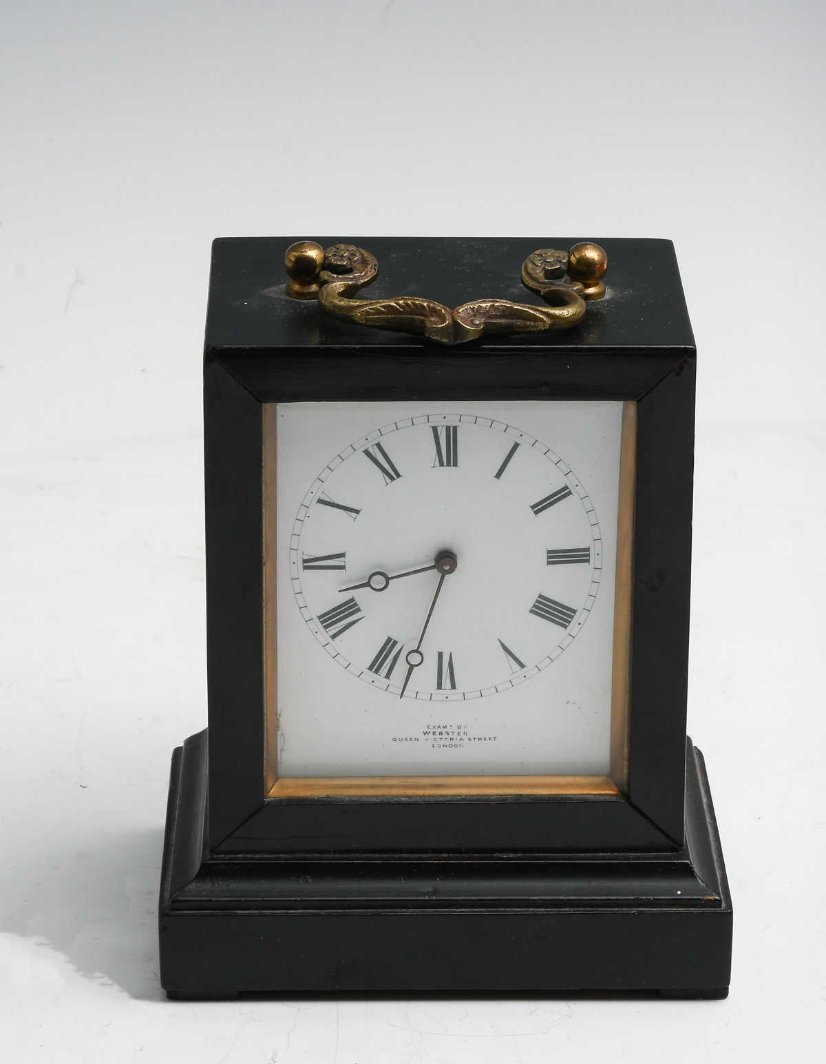 Appraisal: EBONIZED FRENCH BREVETE CARRIAGE CLOCK French Brevete carriage clock with