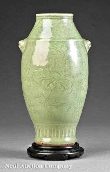 Appraisal: A Chinese Longquan Celadon Porcelain Vase probably Ming Dynasty -