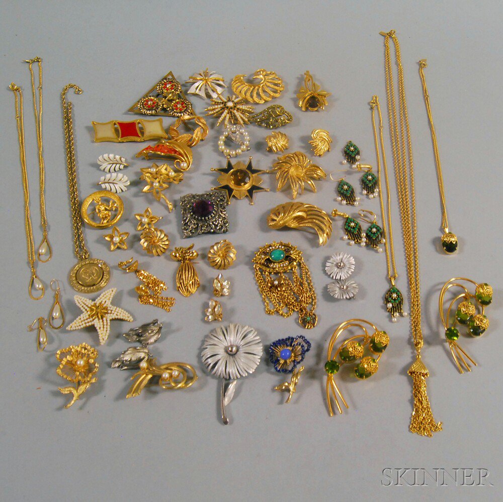 Appraisal: Group of Mostly Signed Costume Jewelry including a pair of