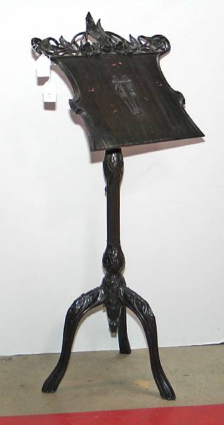 Appraisal: An Art Nouveau stained dark hardwood music stand late th