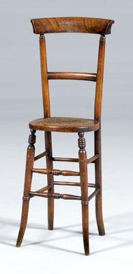 Appraisal: Victorian child s posture chair turned legs and original cane