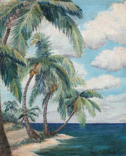 Appraisal: WOOD Sara Lewis American th c ''Florida East Coast'' Palm