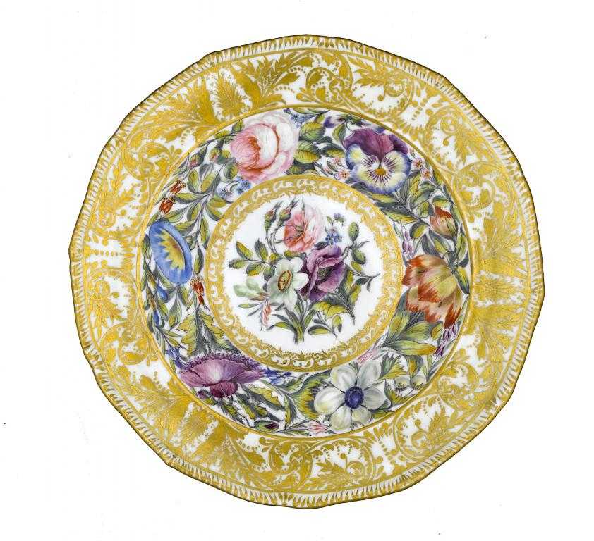 Appraisal: A SAMPSON HANCOCK DERBY PLATE painted by Harry Sampson Hancock