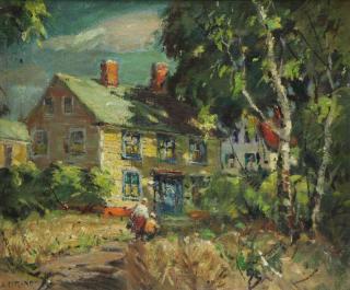 Appraisal: CIRINO Antonio Oil on Board Old Homestead Singed lower left