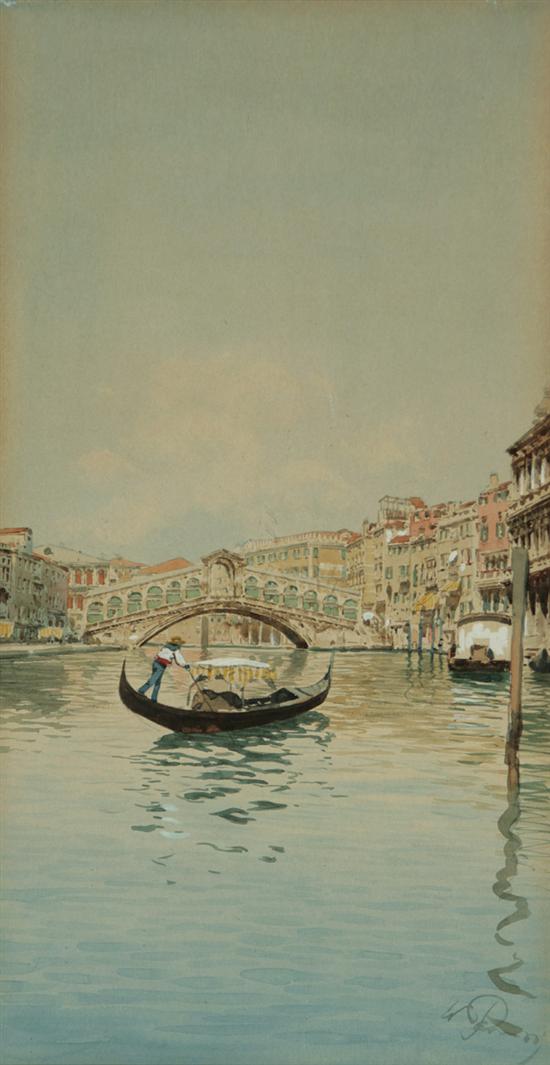 Appraisal: Italian School th Century View of the Ponte di Rialto