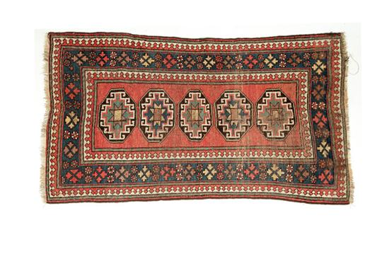 Appraisal: ORIENTAL RUG Early th century Karabaugh Sawtooth guard borders and