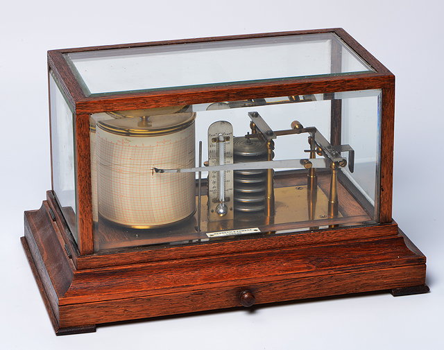 Appraisal: AN EARLY TH CENTURY OAK CASED BAROGRAPH BY NEGRETTI ZAMBRA