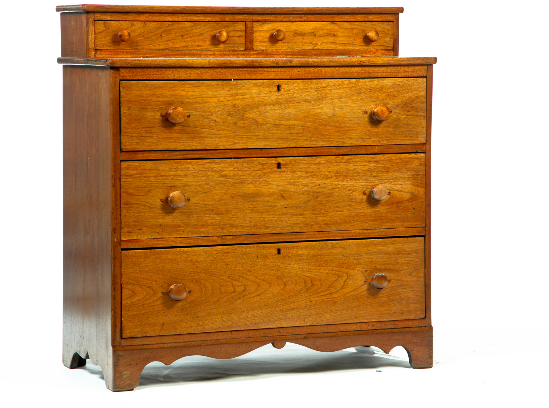 Appraisal: CHEST OF DRAWERS American rd quarter- th century walnut with