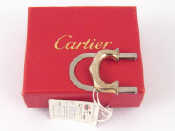 Appraisal: Cartier A stainless steel and silver money clip by Cartier