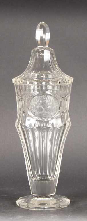 Appraisal: Anglo-Irish cut glass sweetmeat urn late th century Estimate -