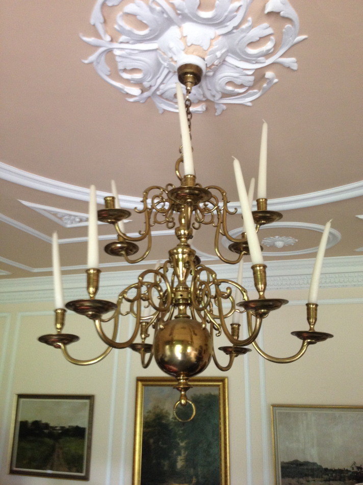 Appraisal: A gilt brass chandelier cm high