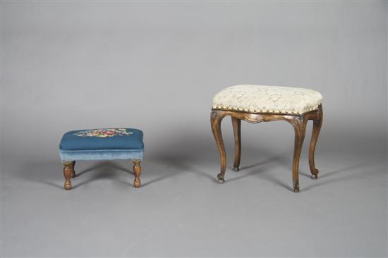 Appraisal: A Group of Two French Provincial Style Stools Height of