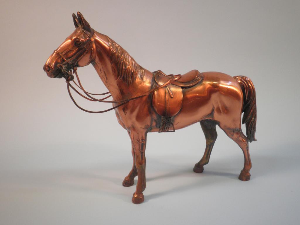 Appraisal: A copper figure of a race horse formally patinated cm