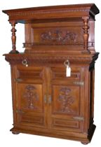 Appraisal: A Walnut Side Server circa Sideboard has server panel which