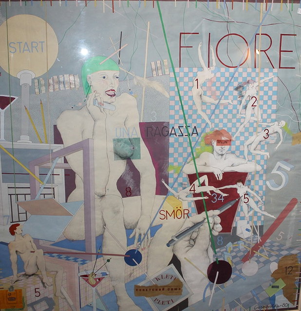 Appraisal: Carouschka Streijffert Swedish b Fiore showing numerous figures amongst abstract