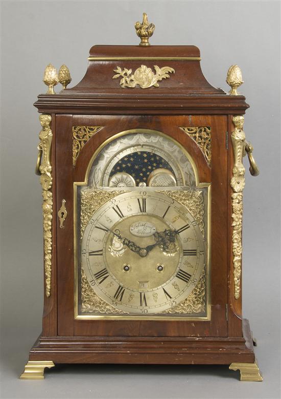 Appraisal: A Mahogany and Gilt Metal Mounted Bracket Clock Riel and