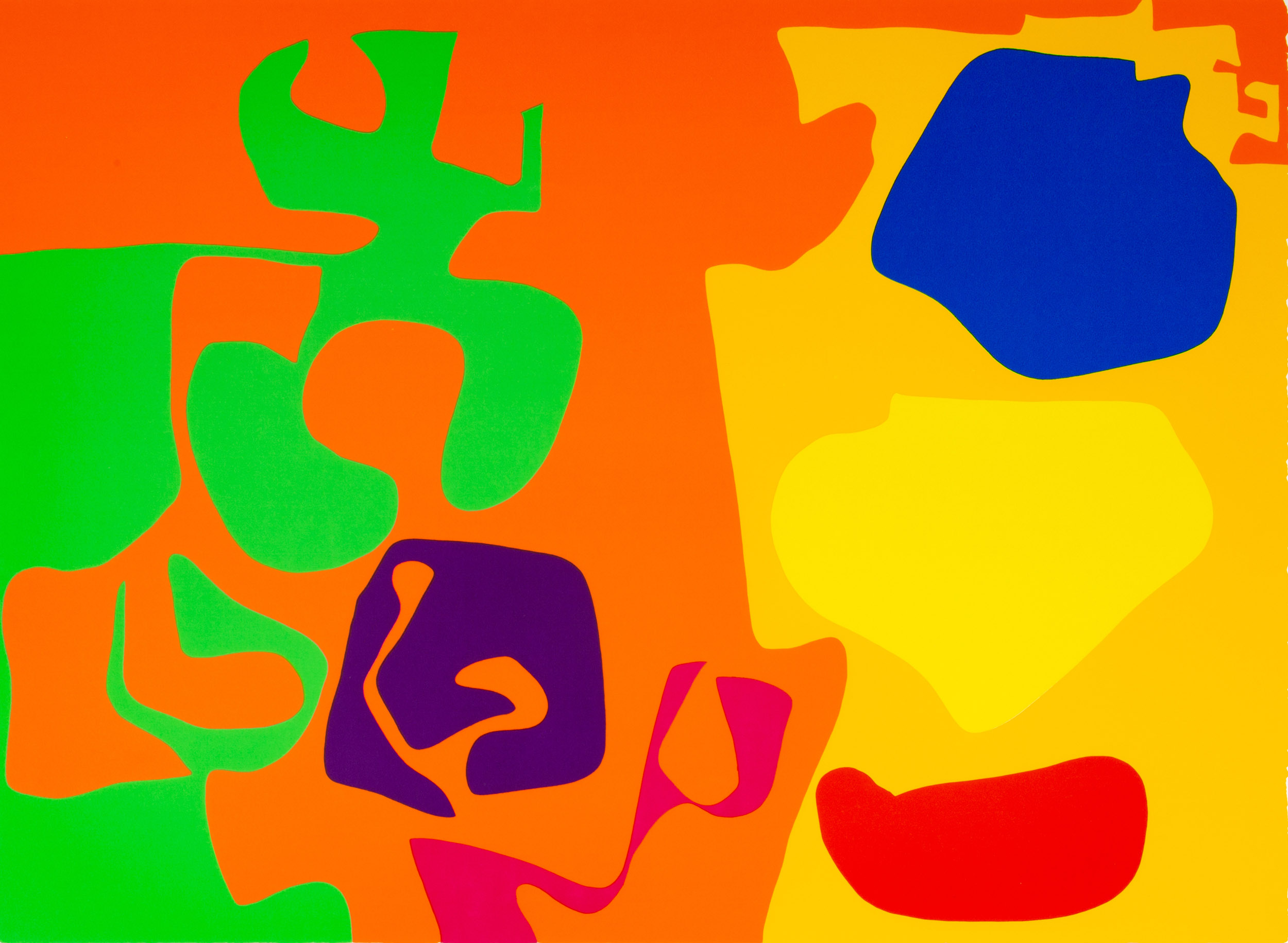 Appraisal: PATRICK HERON BRITISH - JAN Screenprint in colors Signed 'Patrick