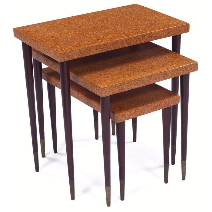 Appraisal: Paul Frankl occasional tables three by Johnson Furniture Co rectangular