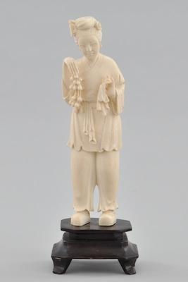 Appraisal: A Carved Ivory Figure ca Late th Early th Century