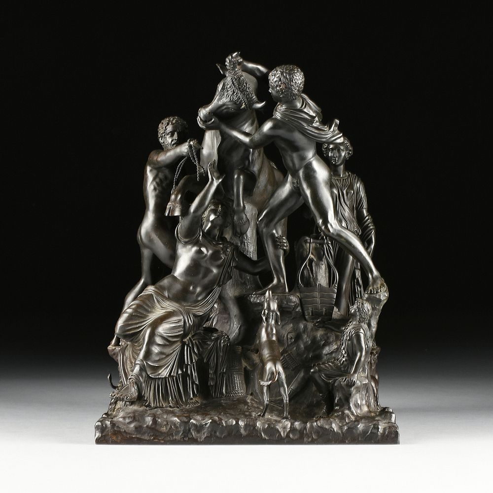 Appraisal: AN ITALIAN BRONZE GROUP OF THE FARNESE BULL CIRCA AN