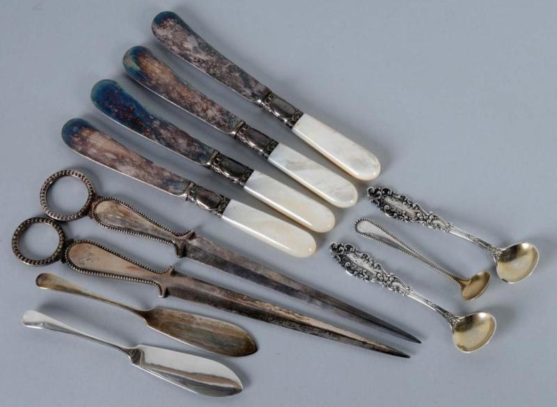 Appraisal: Lot of Silver Pieces Description Includes two letter openers two