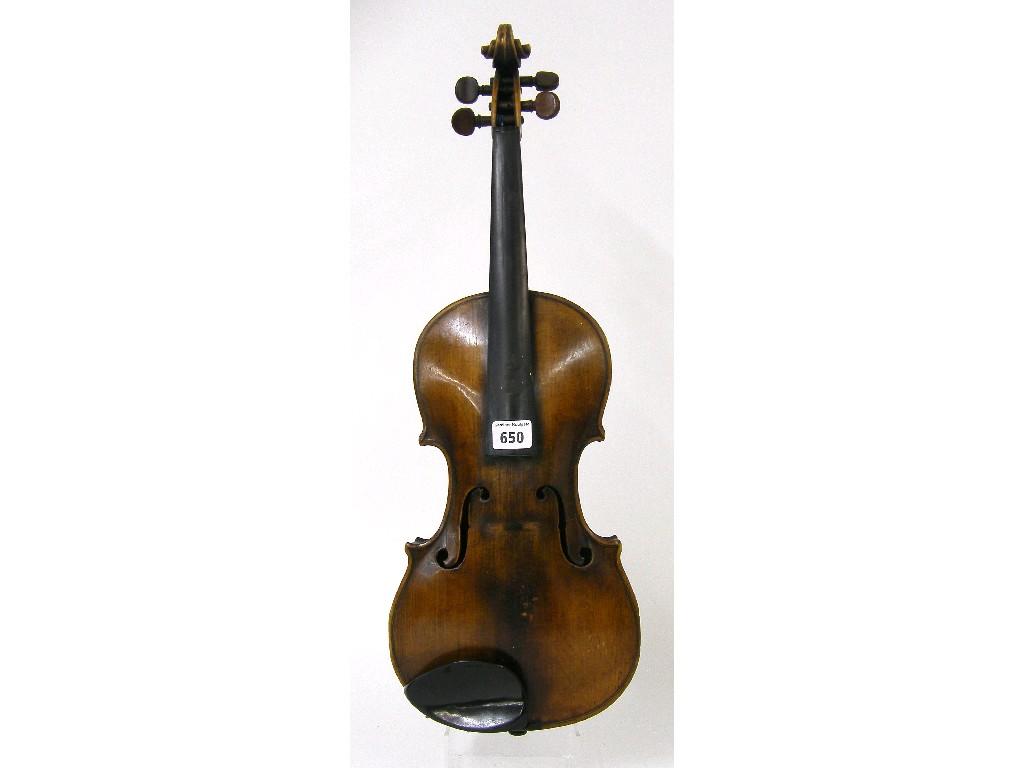 Appraisal: Late th century violin of the Prague School cm