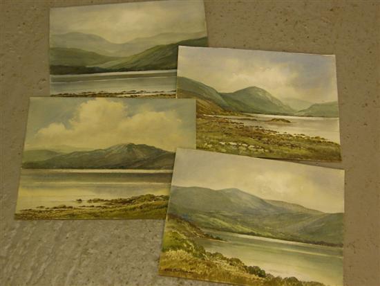 Appraisal: Keith Burtonshaw four watercolours of the Lake District Wastwater Coniston