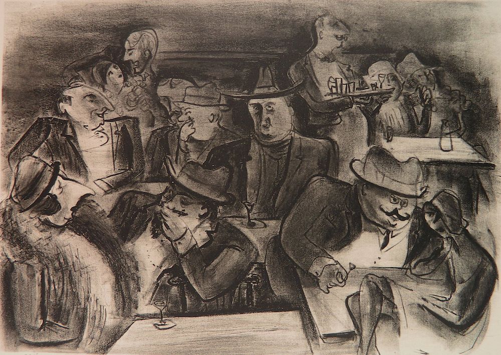 Appraisal: Adolf Dehn lithograph Adolf Dehn American - - ''Aperitif House''