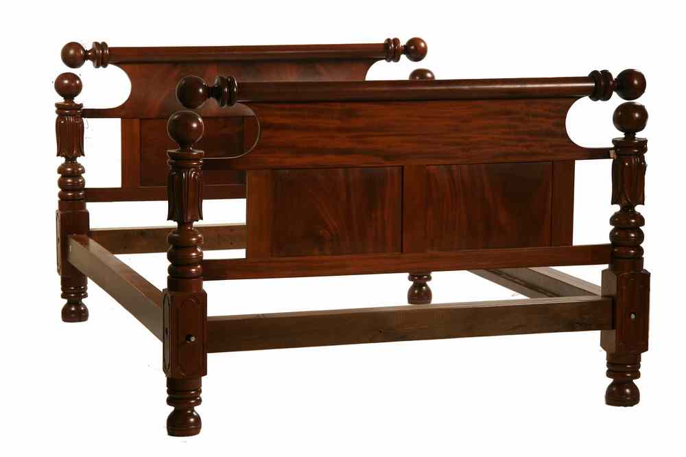 Appraisal: FOUR-POST BED - New England Mahogany Four-Post Bed with Eight