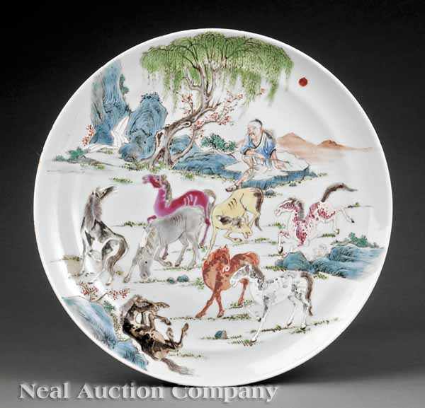 Appraisal: An Antique Chinese Famille Rose Porcelain Plate decorated with the