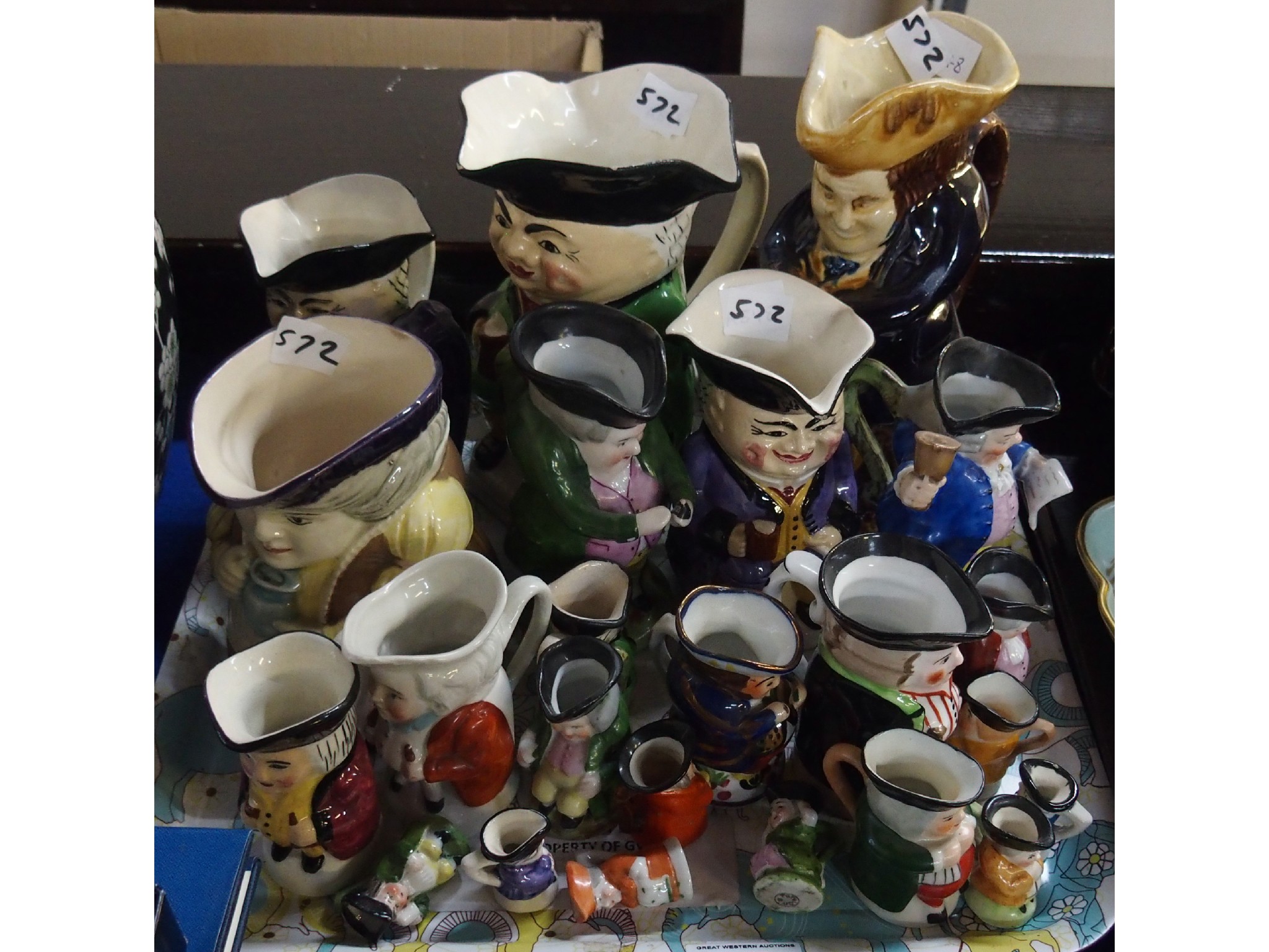 Appraisal: Twenty-three various toby jugs of assorted size to include Devonmoor