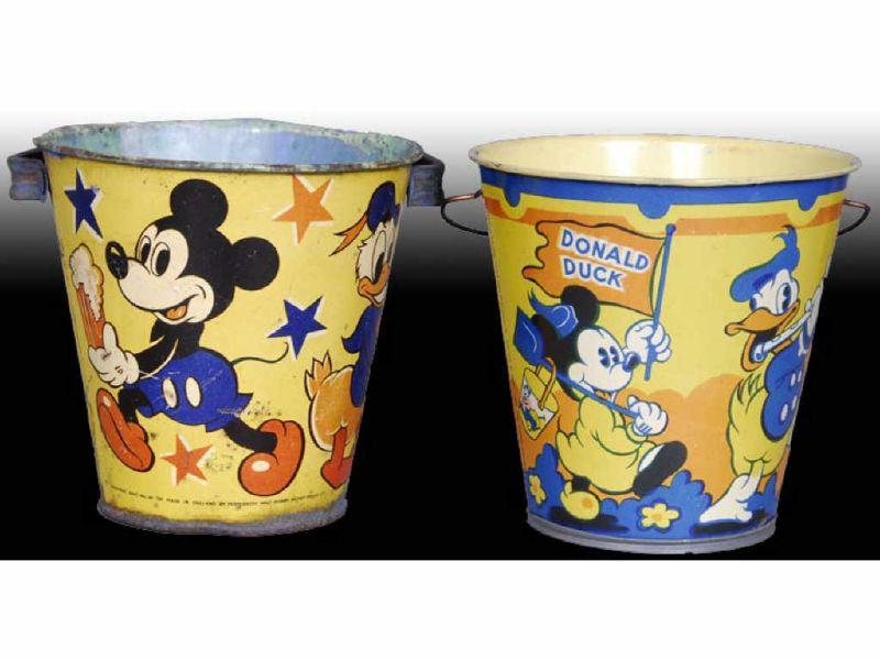 Appraisal: Lot of Disney Tin Sand Pails Description Both - ''