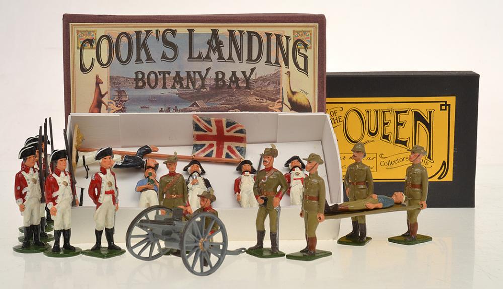 Appraisal: X SOLDIERS OF THE QUEEN SETS INCLUDING COOK'S LANDING BOTANY