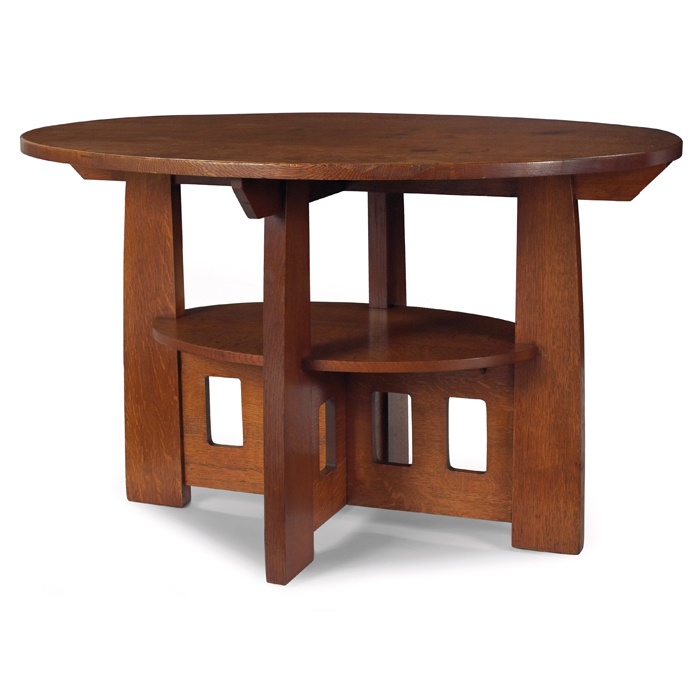 Appraisal: Limbert table double oval form strong Charles Rennie Mackintosh influence