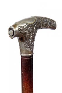 Appraisal: Reptile Gig System Cane- Ca - A most unusual silver