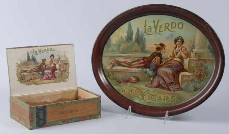 Appraisal: Lot of La Verdo Cigar Advertising Pieces Description Includes one