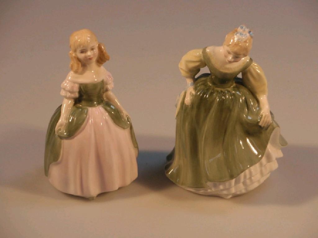 Appraisal: Two Royal Doulton figures 'Fair Maiden' HN cm high and