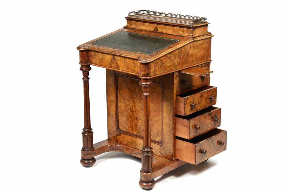 Appraisal: DAVENPORT DESK - Fine English Davenport writing desk with rare