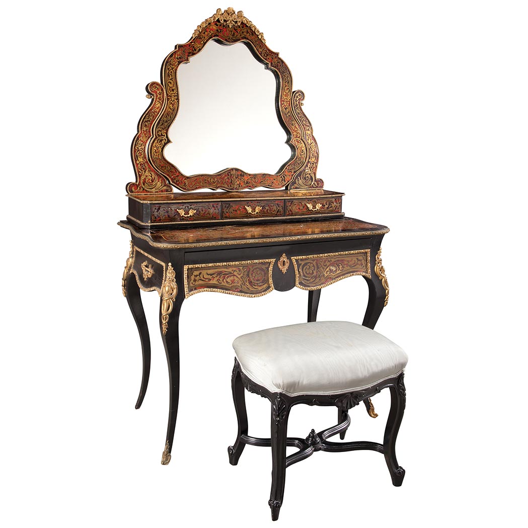 Appraisal: Napoleon III Gilt-Metal Mounted Brass and Tortoise Shell Inlaid and