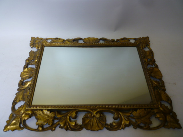 Appraisal: A GILT CARVED PIER GLASS th century the oblong plate