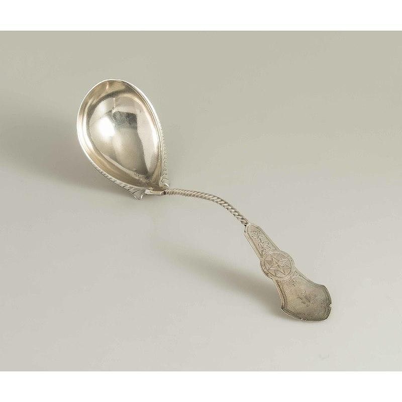 Appraisal: Coin Silver Ladle Coin silver monogrammed ladle with twist handle