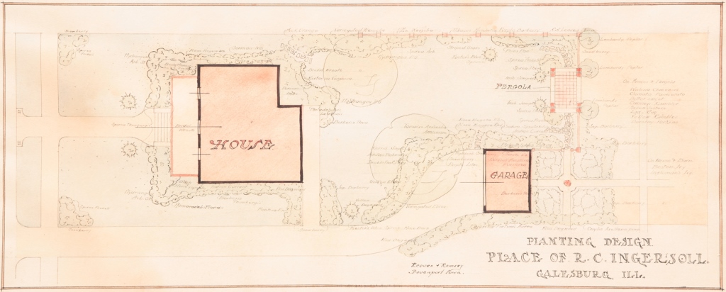 Appraisal: Early th century watercolor on paper Landscape architect's planting design