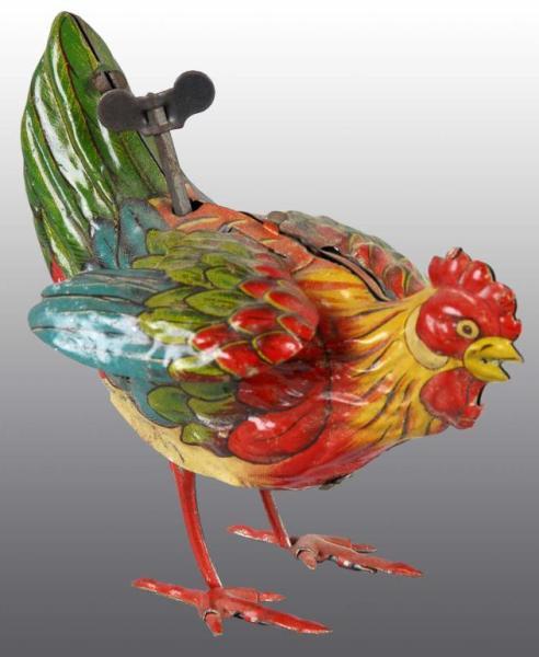 Appraisal: Tin Litho Rooster Wind-Up Toy Description German Marked Made in