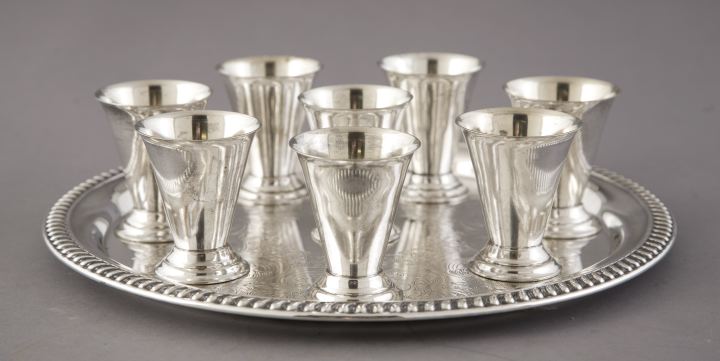 Appraisal: Nine-Piece Silverplate Whiskey Julep Service comprised of eight Friedman Silver