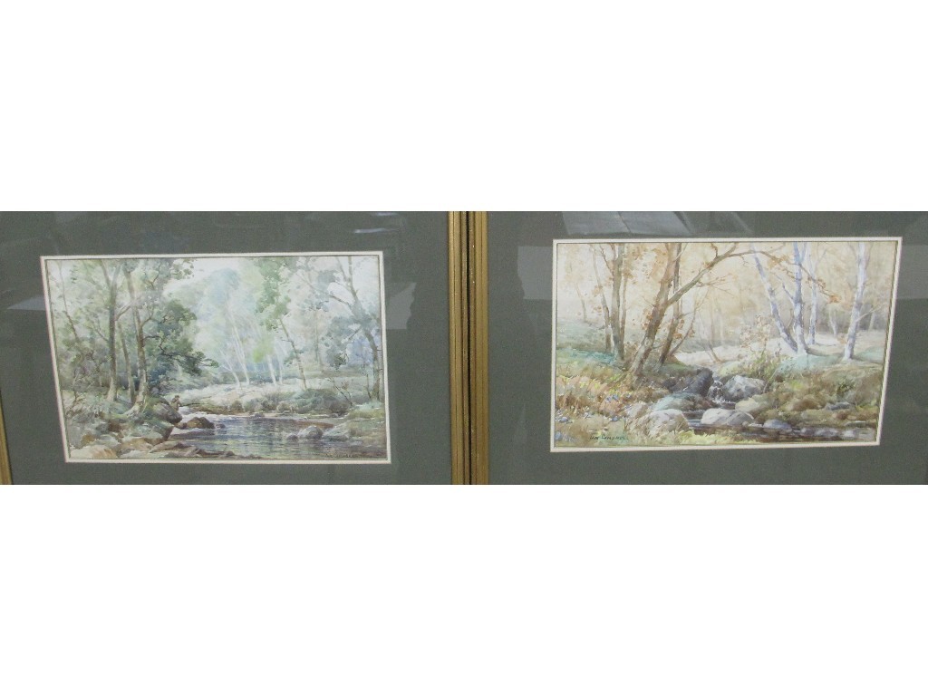 Appraisal: TOM CAMPBELL Pair of watercolour landscapes both signed