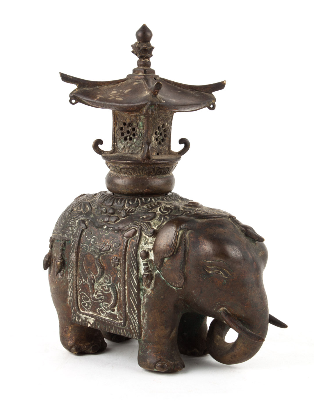 Appraisal: Chinese bronze censer modelled as an elephant early th century